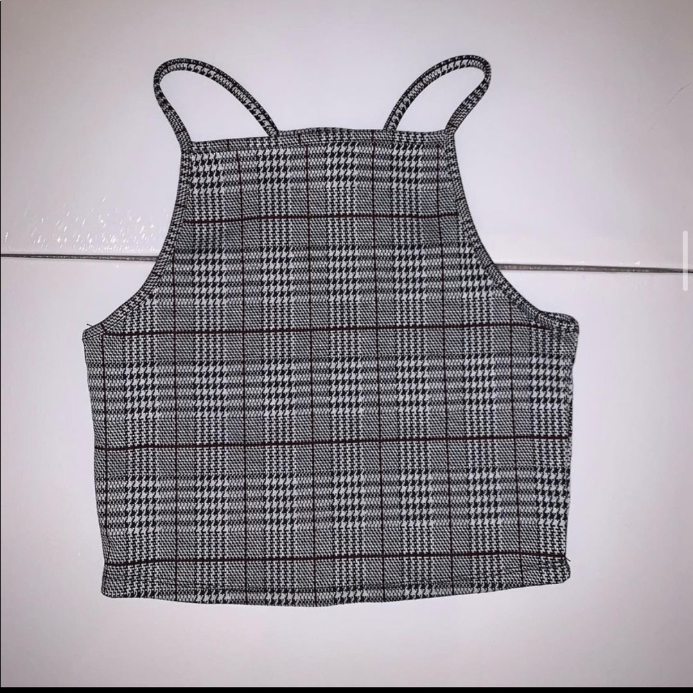 Plaid halter top